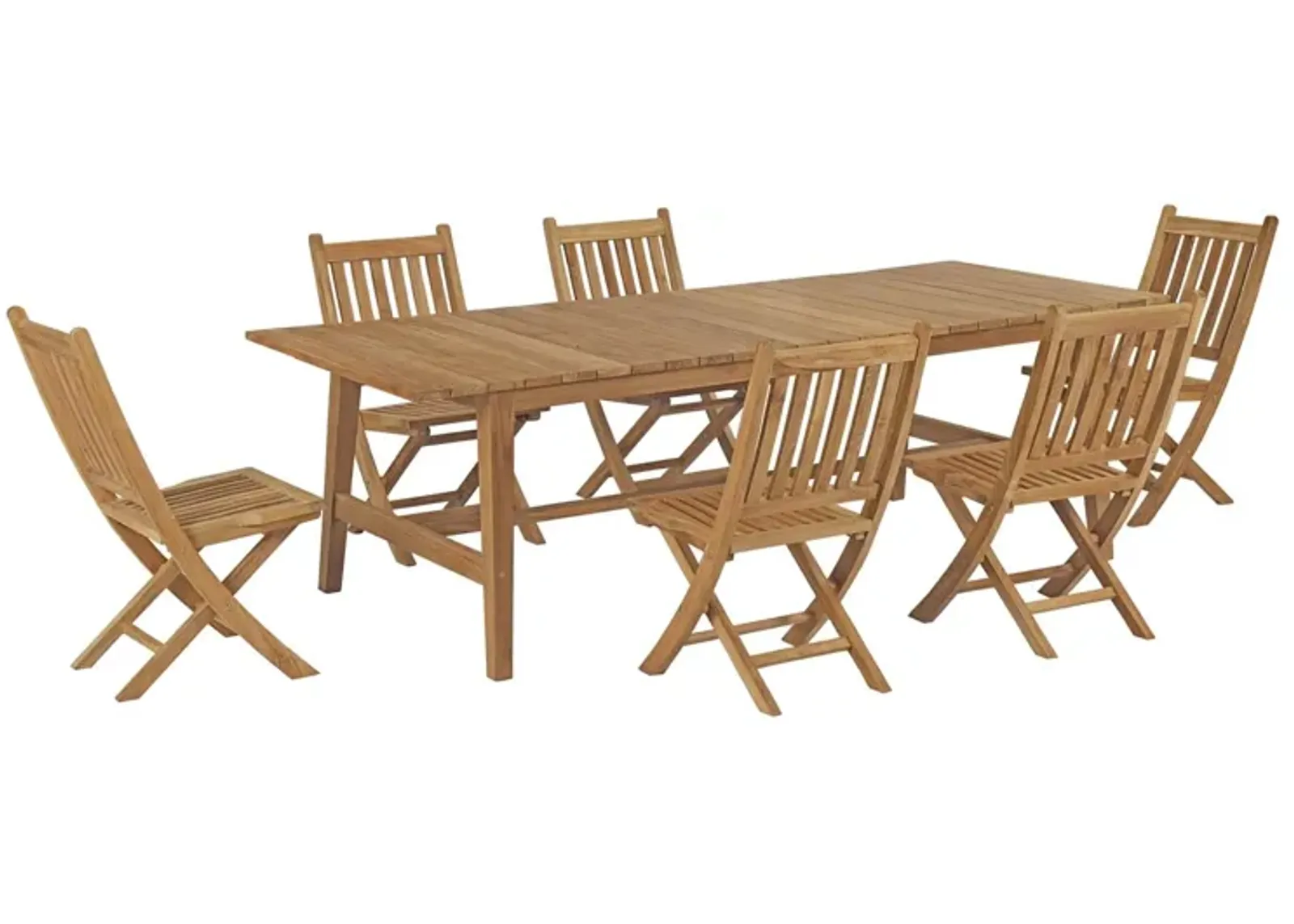 Marina 7 Piece Outdoor Patio Teak Dining Set