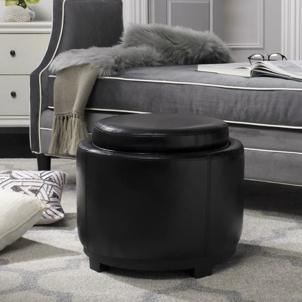 ROUND STORAGE TRAY OTTOMAN