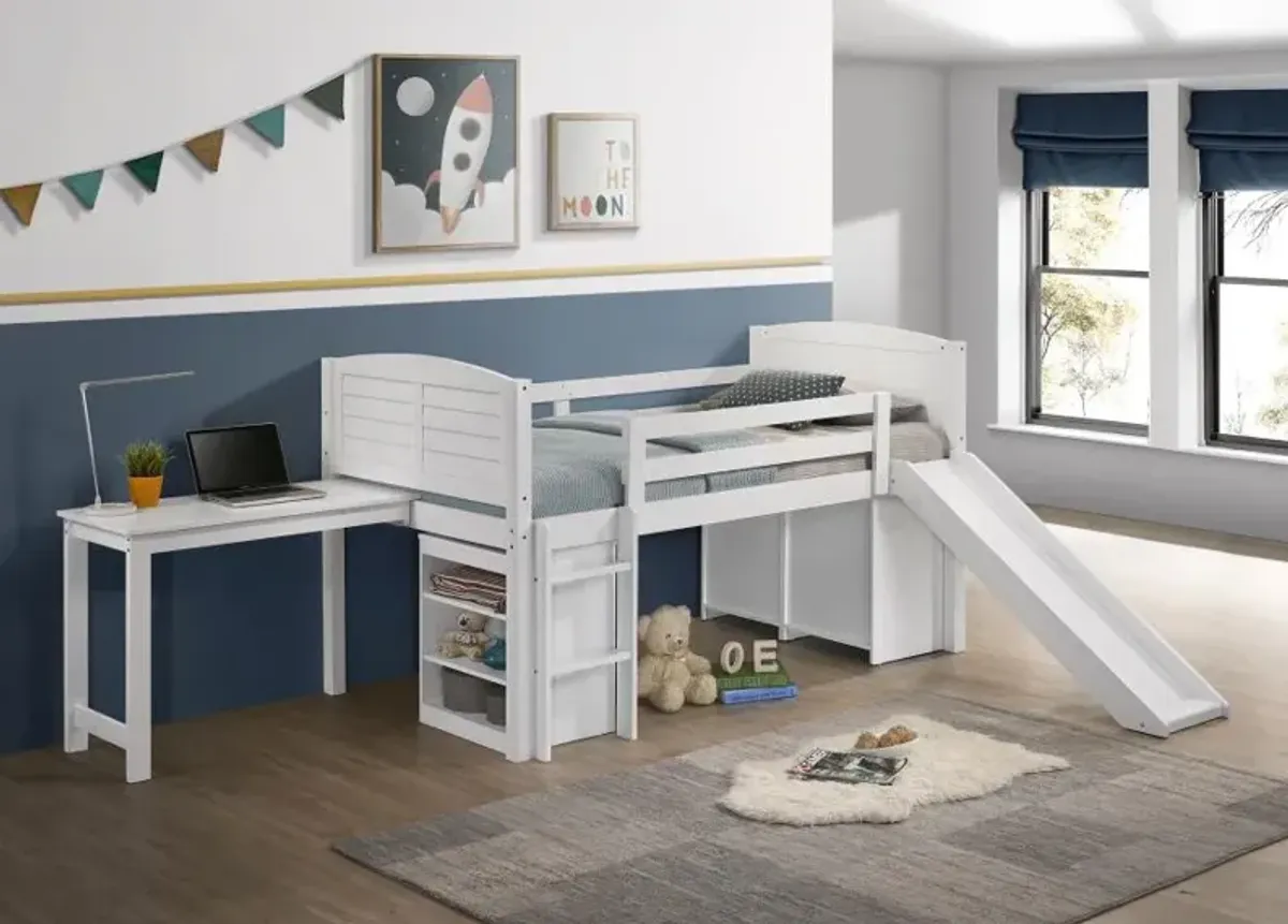 Millie Twin Workstation Loft Bed White