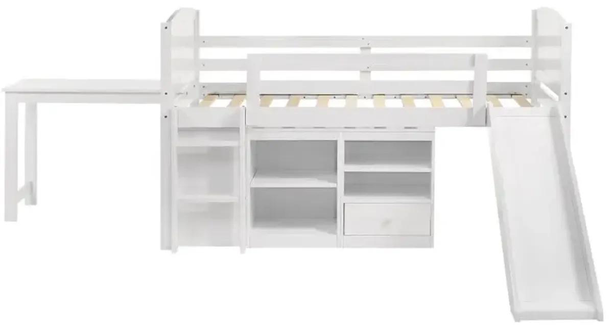 Millie Twin Workstation Loft Bed White