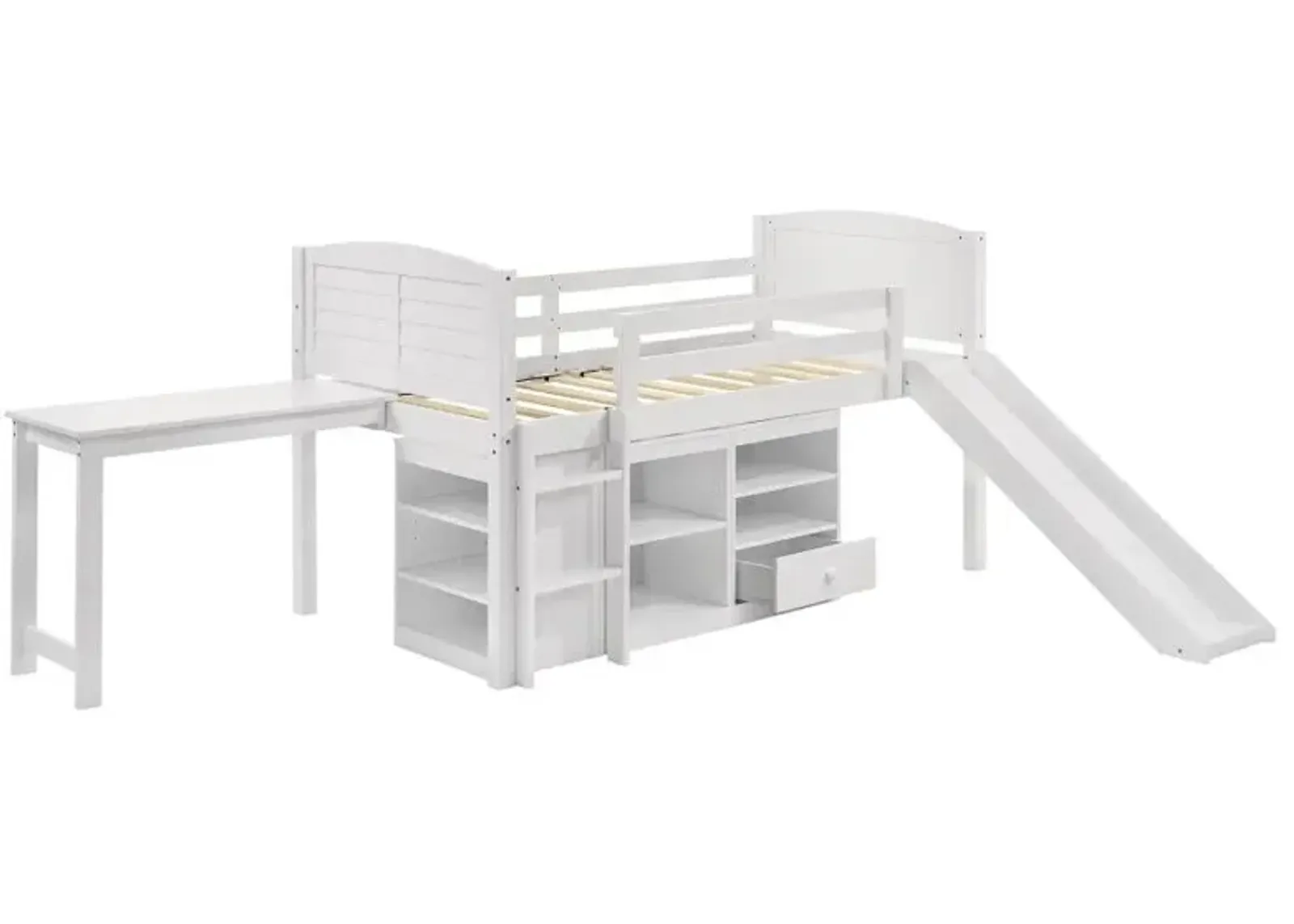 Millie Twin Workstation Loft Bed White