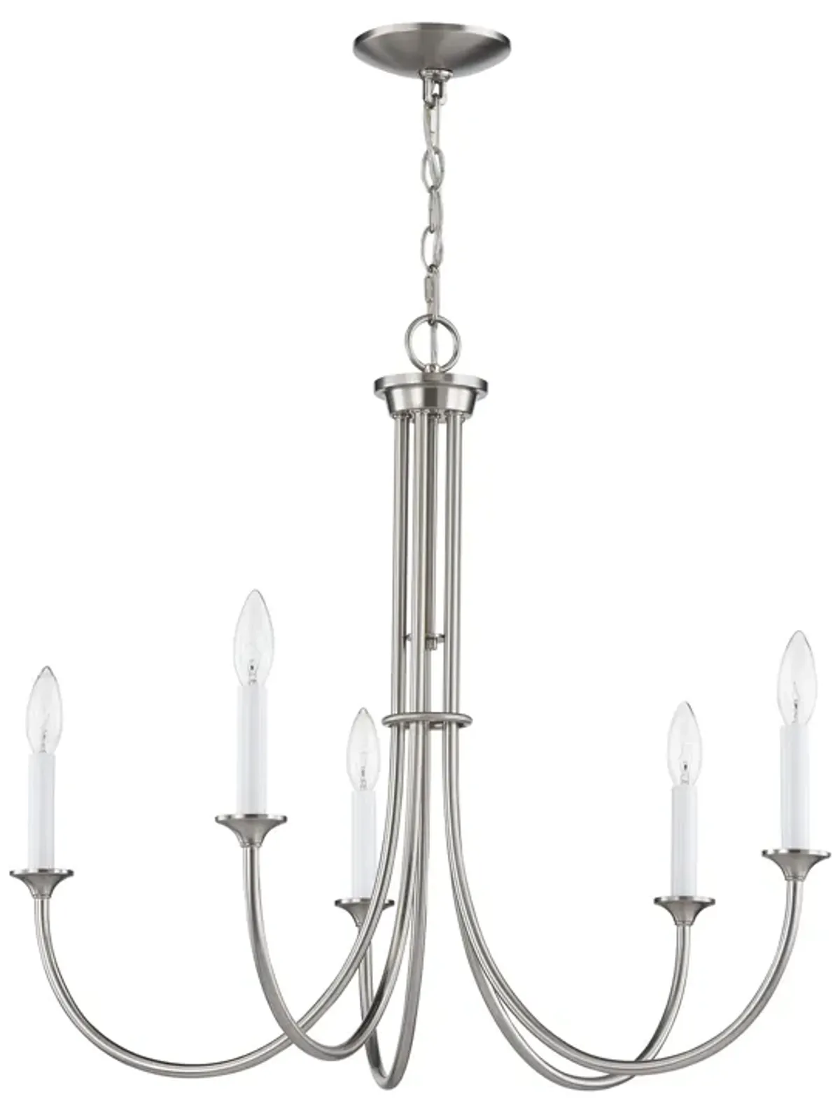 Meadowview 28'' Wide 5-Light Chandelier - Brushed Nickel