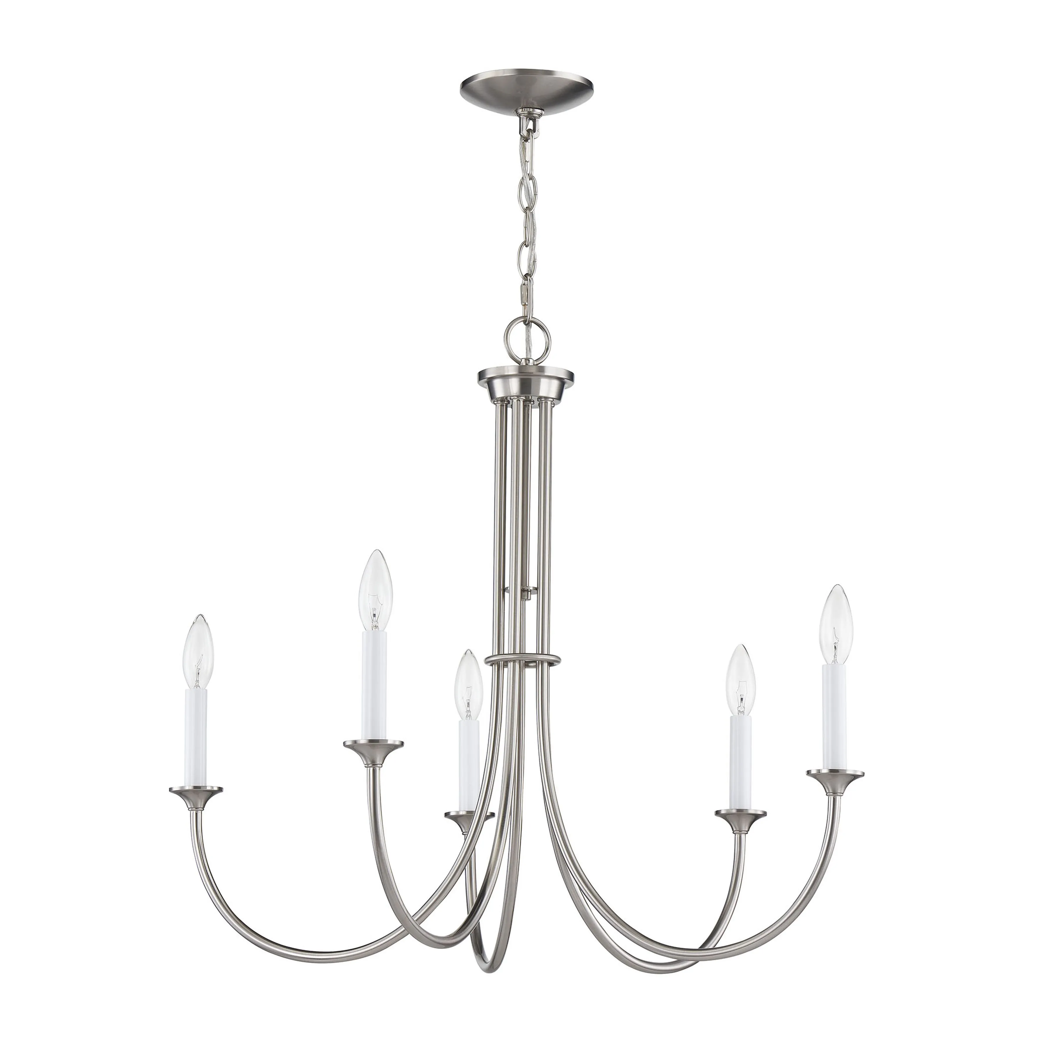 Meadowview 28'' Wide 5-Light Chandelier - Brushed Nickel