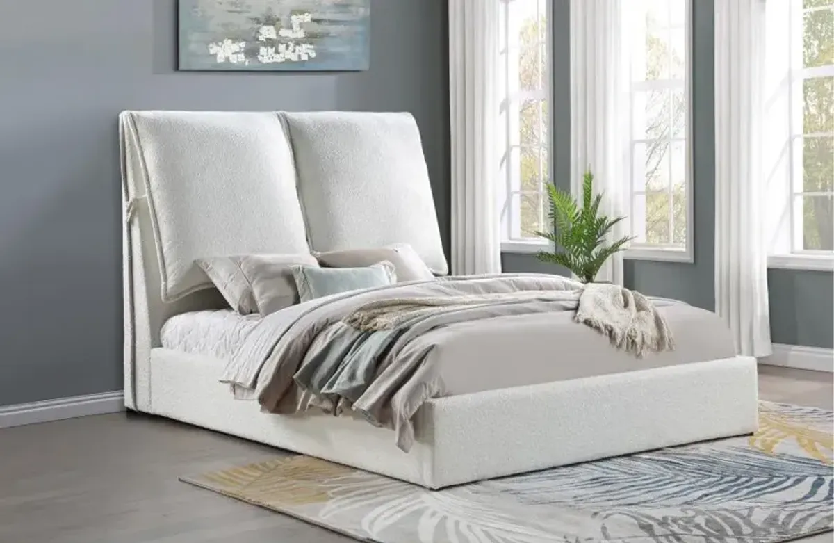 Aaliyah Upholstered Platform Bed with Pillow Headboard