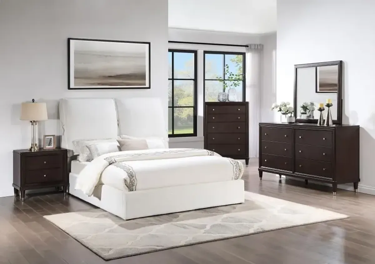 Aaliyah Upholstered Platform Bed with Pillow Headboard