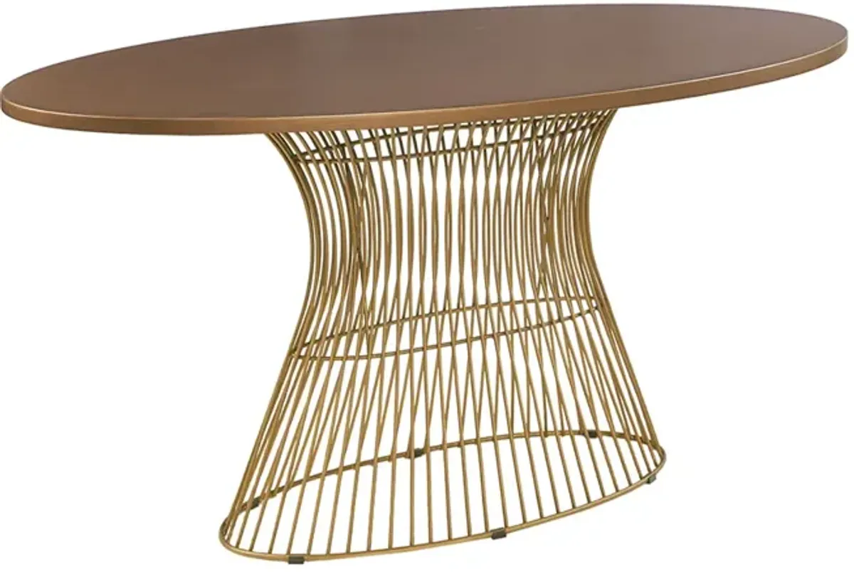 INK+IVY Mercer Bronze Oval Dining Table