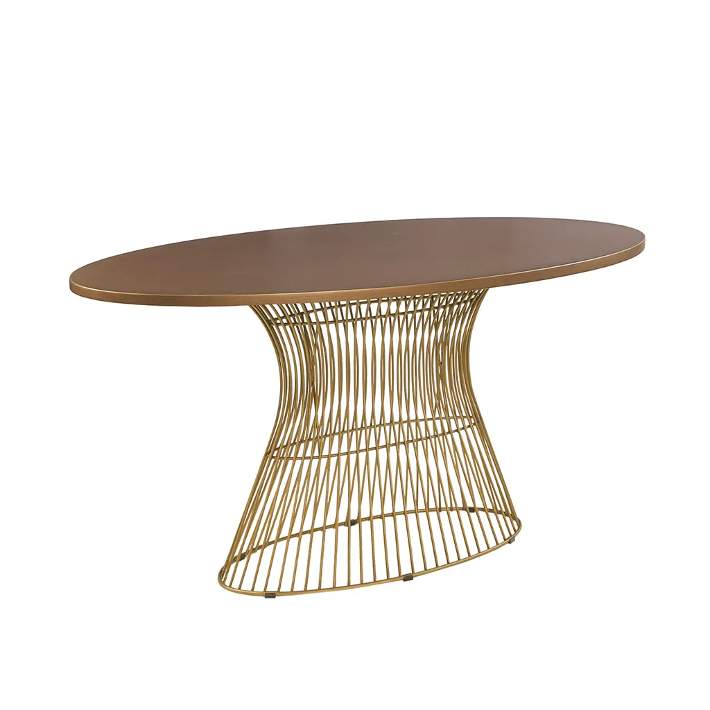 INK+IVY Mercer Bronze Oval Dining Table