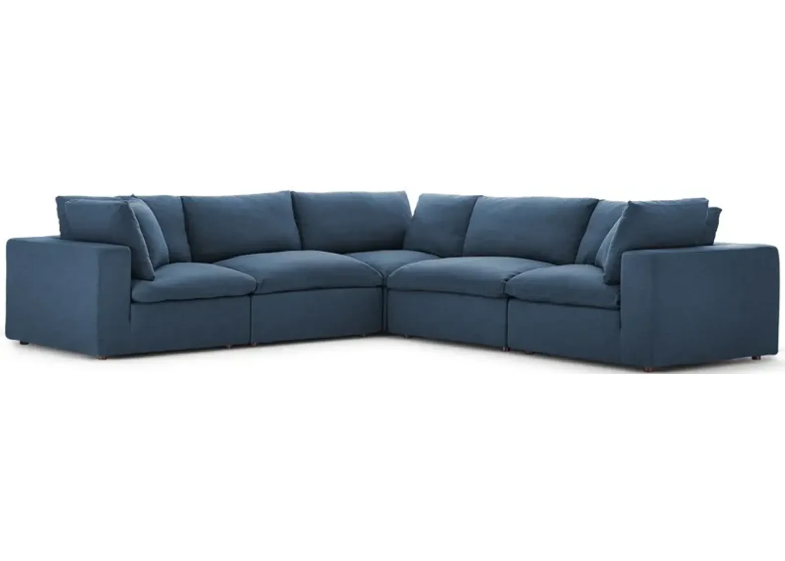 Commix Down Filled Overstuffed 5 Piece Sectional Sofa Set