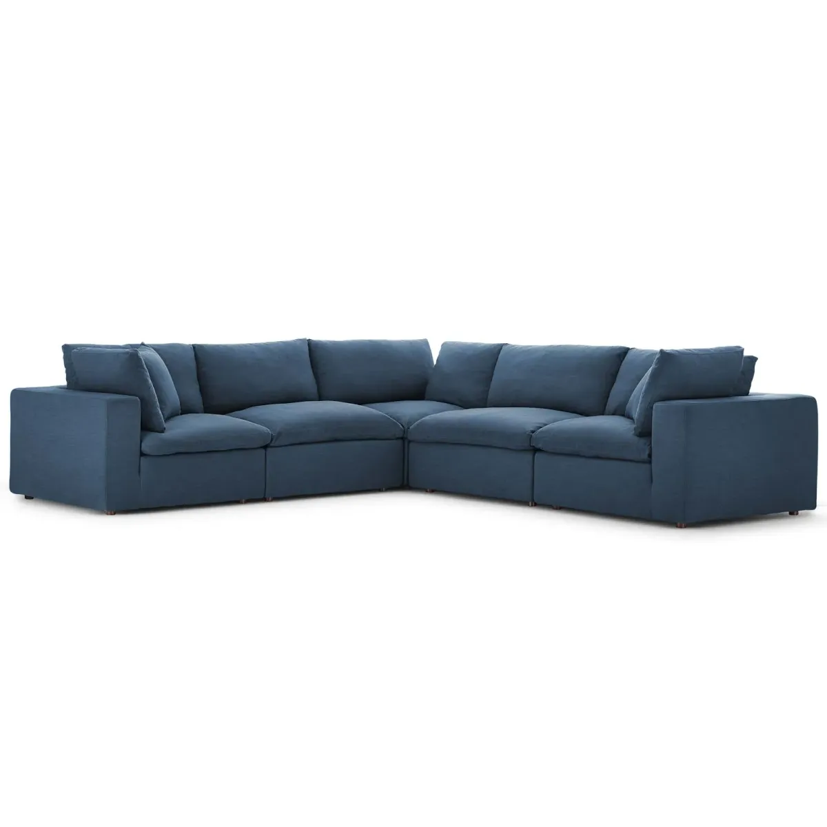 Commix Down Filled Overstuffed 5 Piece Sectional Sofa Set