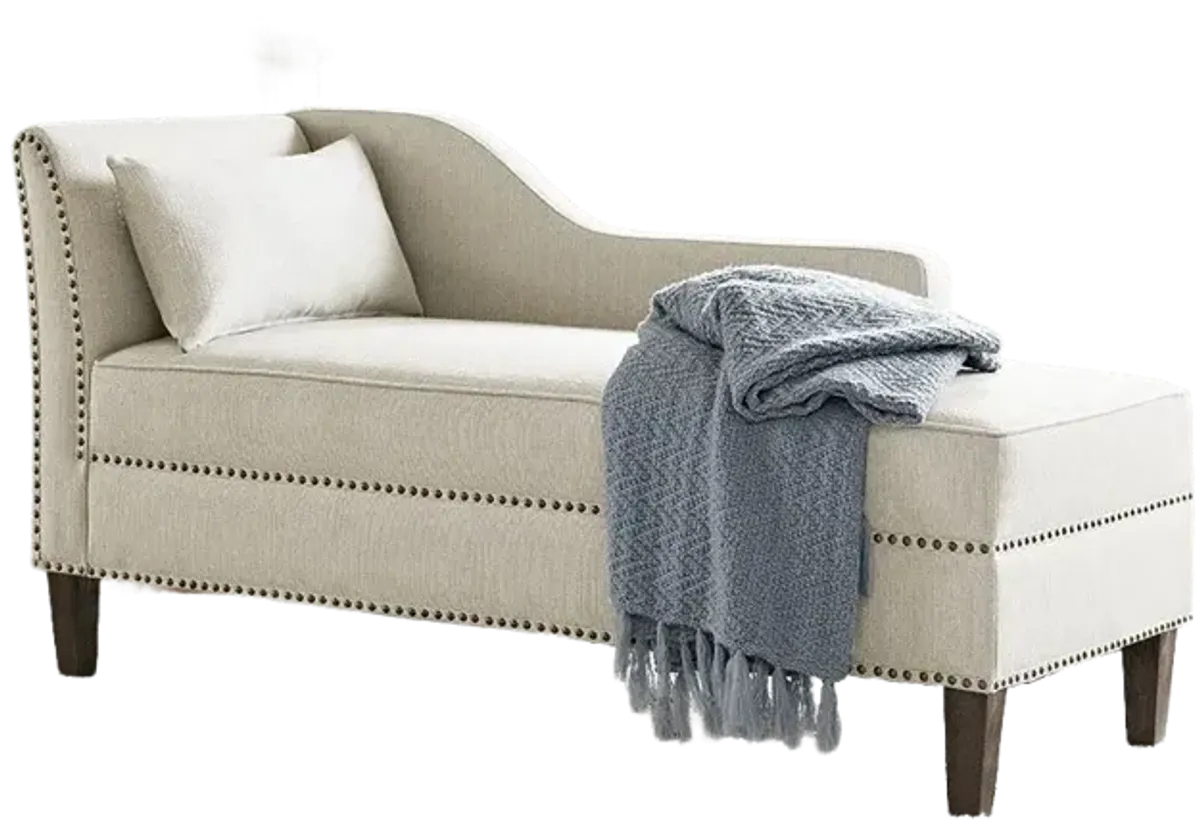 Madison Park Trinity Ivory Accent Chaise