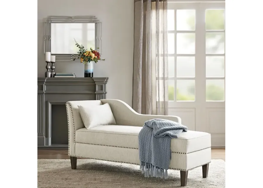 Madison Park Trinity Ivory Accent Chaise