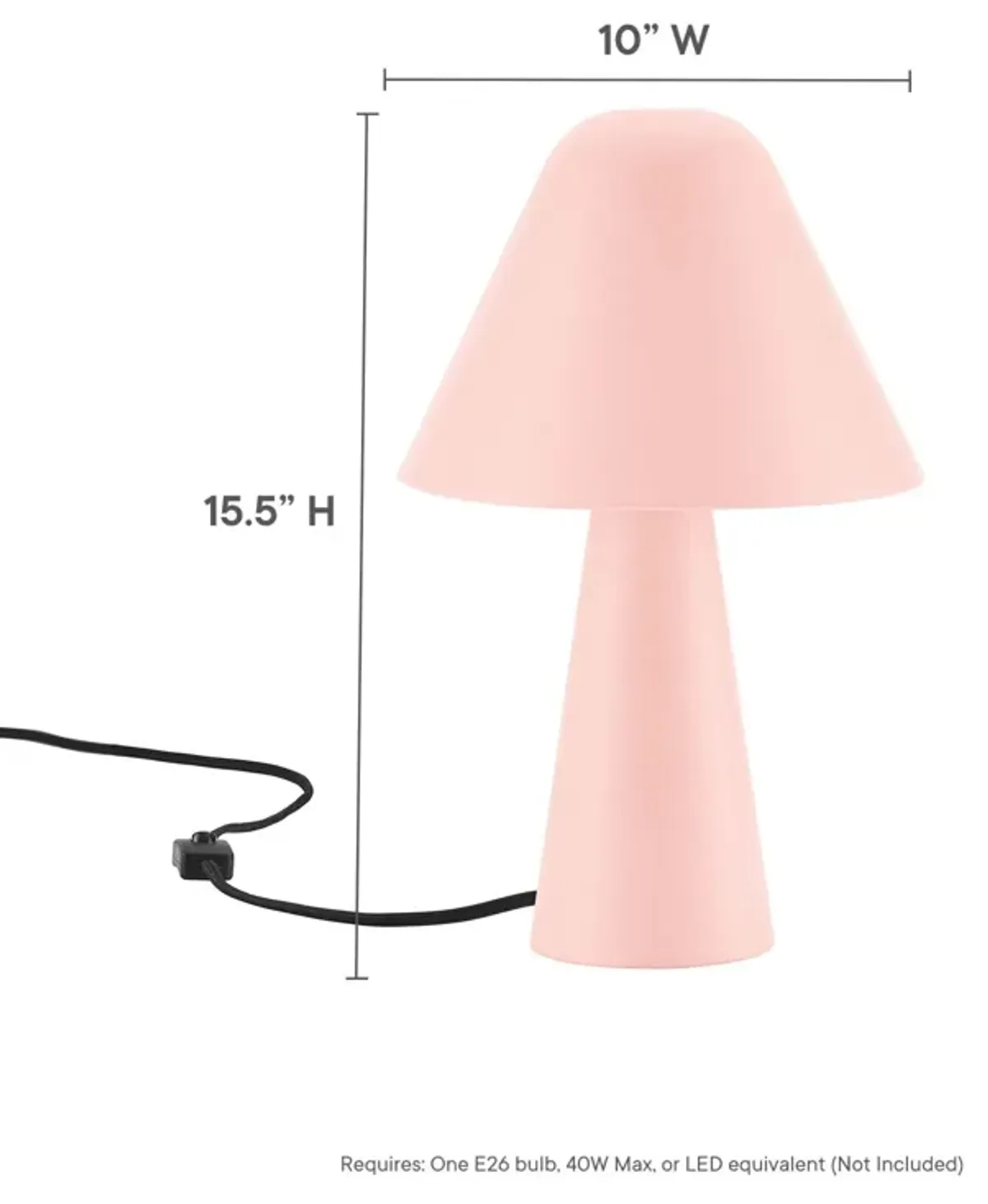 Jovial Metal Mushroom Table Lamp