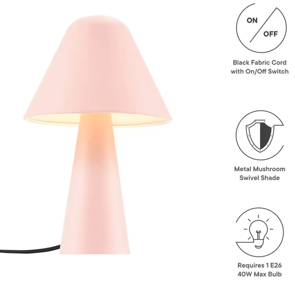 Jovial Metal Mushroom Table Lamp