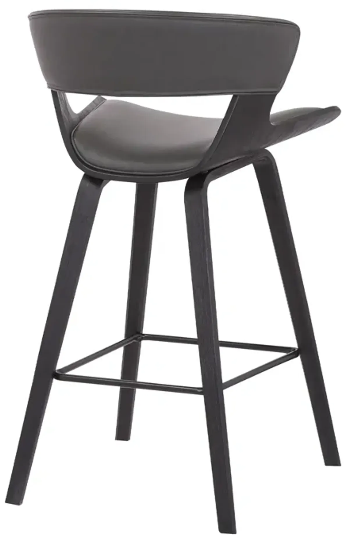 Jagger Modern 26" Wood and Faux Leather Counter Height Bar Stool