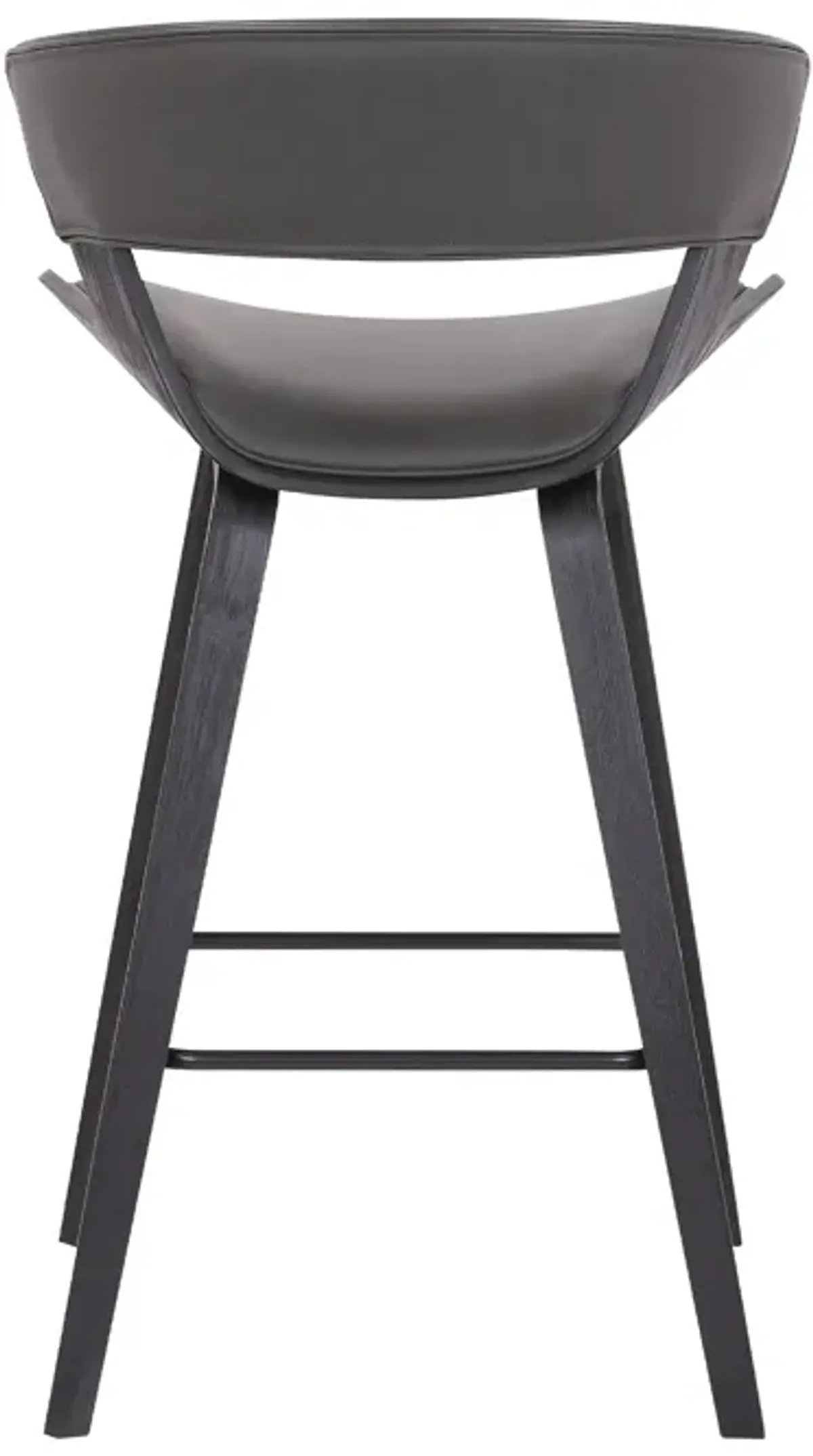 Jagger Modern 26" Wood and Faux Leather Counter Height Bar Stool