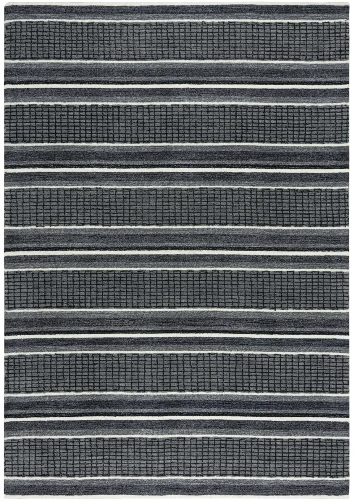 Katana Charcoal Stripe Wool 8'6" x 11'6" Rectangle Rug