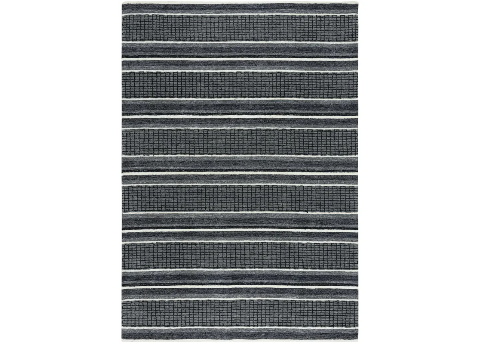 Katana Charcoal Stripe Wool 8'6" x 11'6" Rectangle Rug