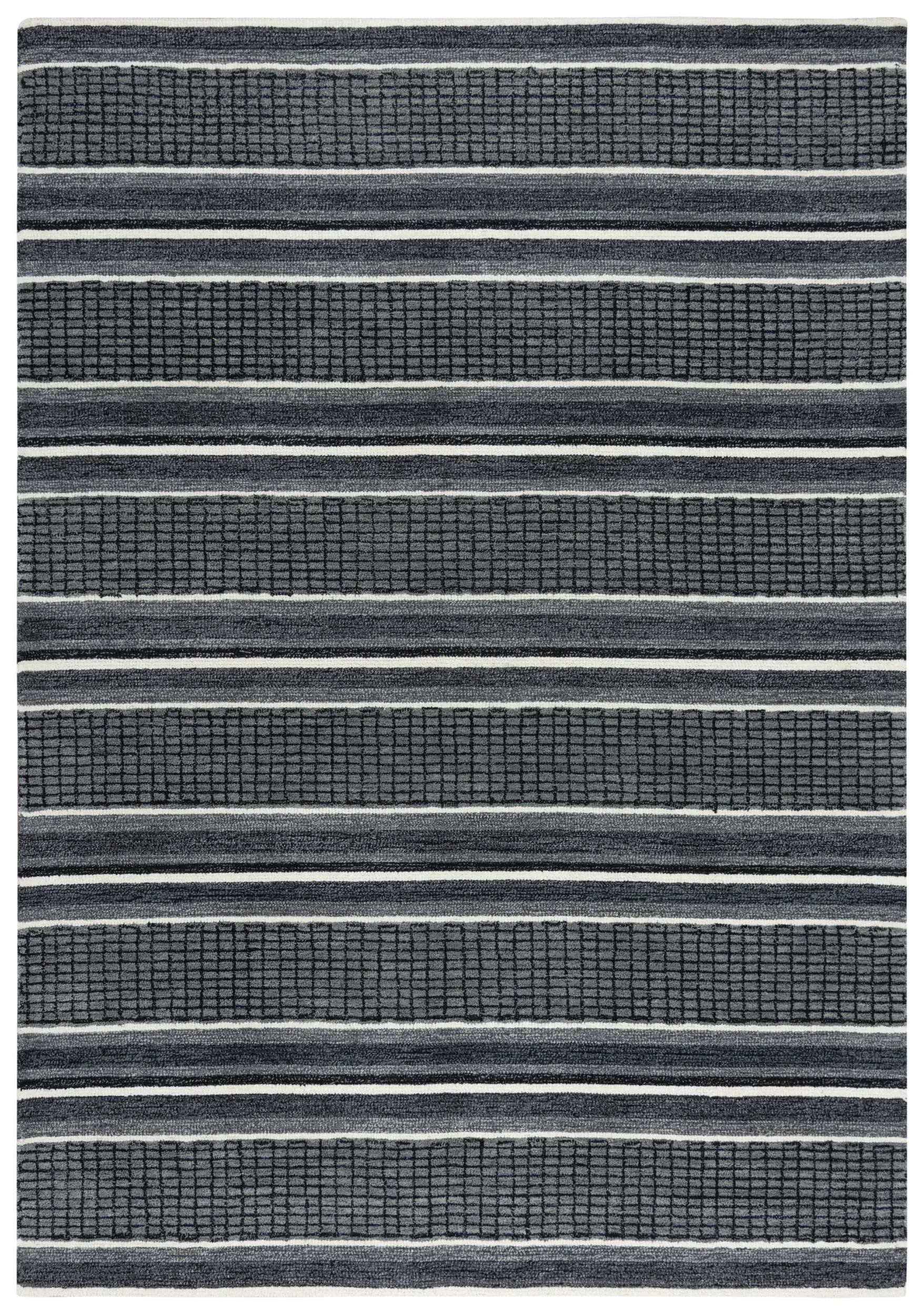 Katana Charcoal Stripe Wool 8'6" x 11'6" Rectangle Rug