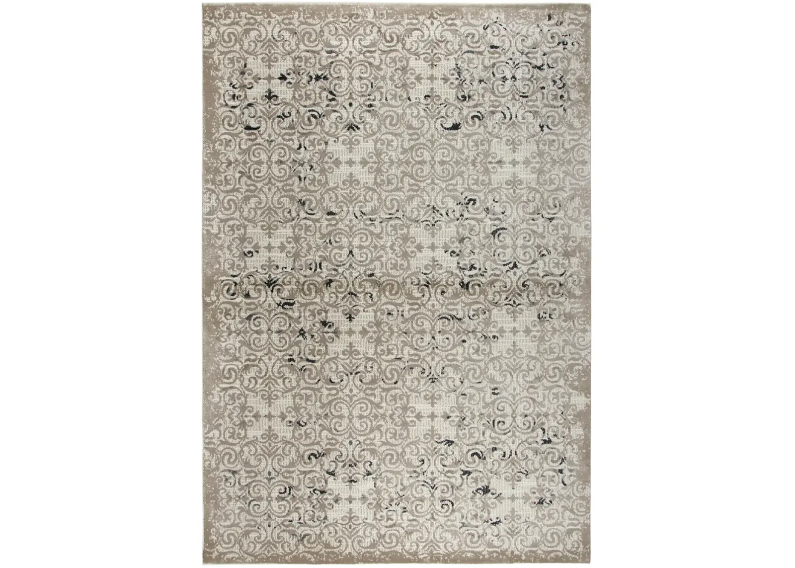 Panache Beige/Taupe Medallion Polypropylene 9'10" x 12'6" Rectangle Rug