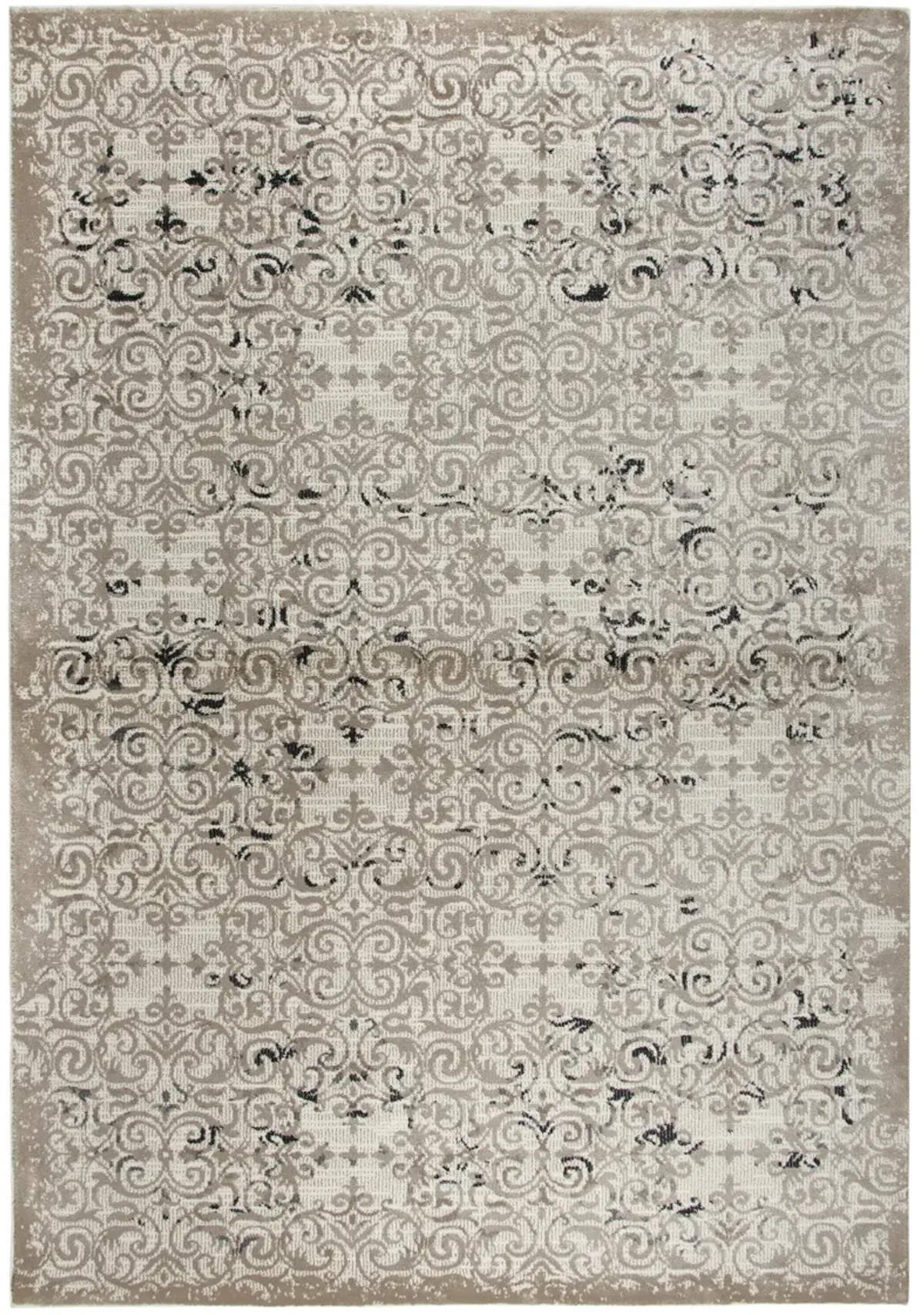 Panache Beige/Taupe Medallion Polypropylene 9'10" x 12'6" Rectangle Rug