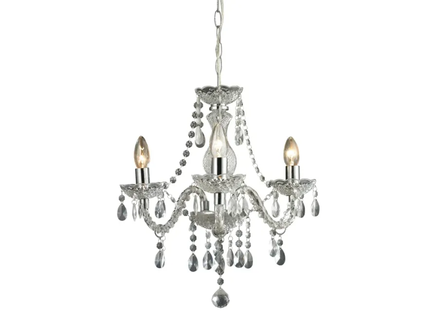 Theatre 16" Wide 3-Light Chandelier - Clear