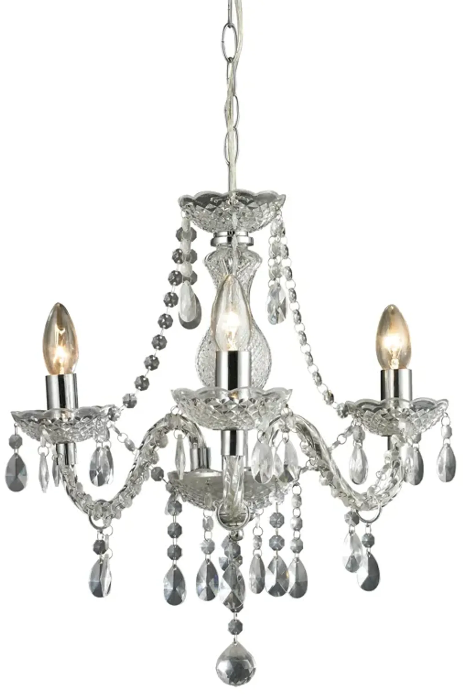 Theatre 16" Wide 3-Light Chandelier - Clear