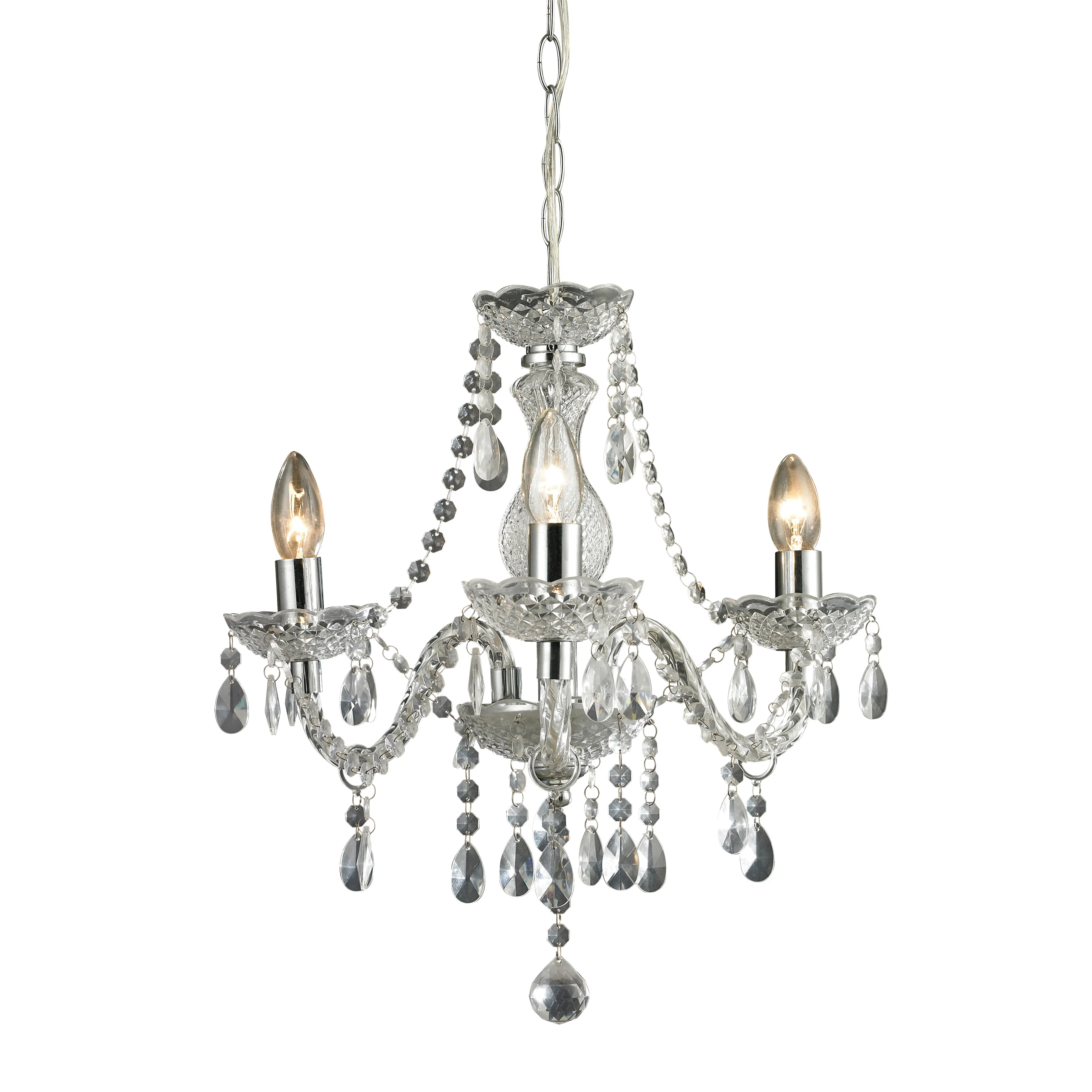 Theatre 16" Wide 3-Light Chandelier - Clear