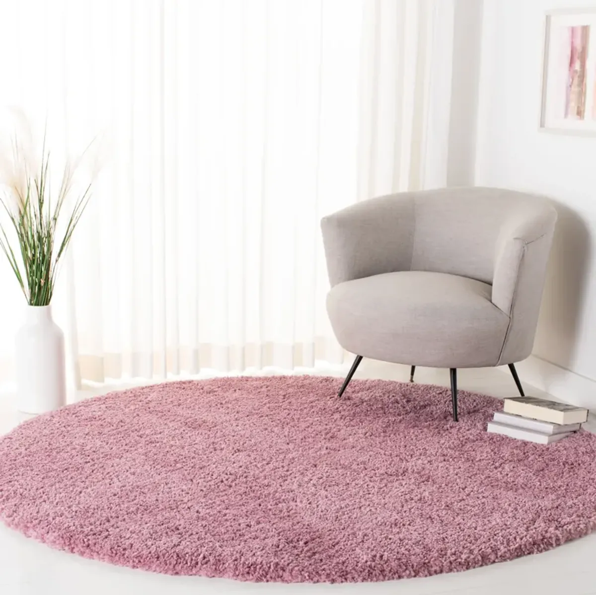 FONTANA SHAG Round Power Loomed 6'-7" X 6'-7" Round Rug