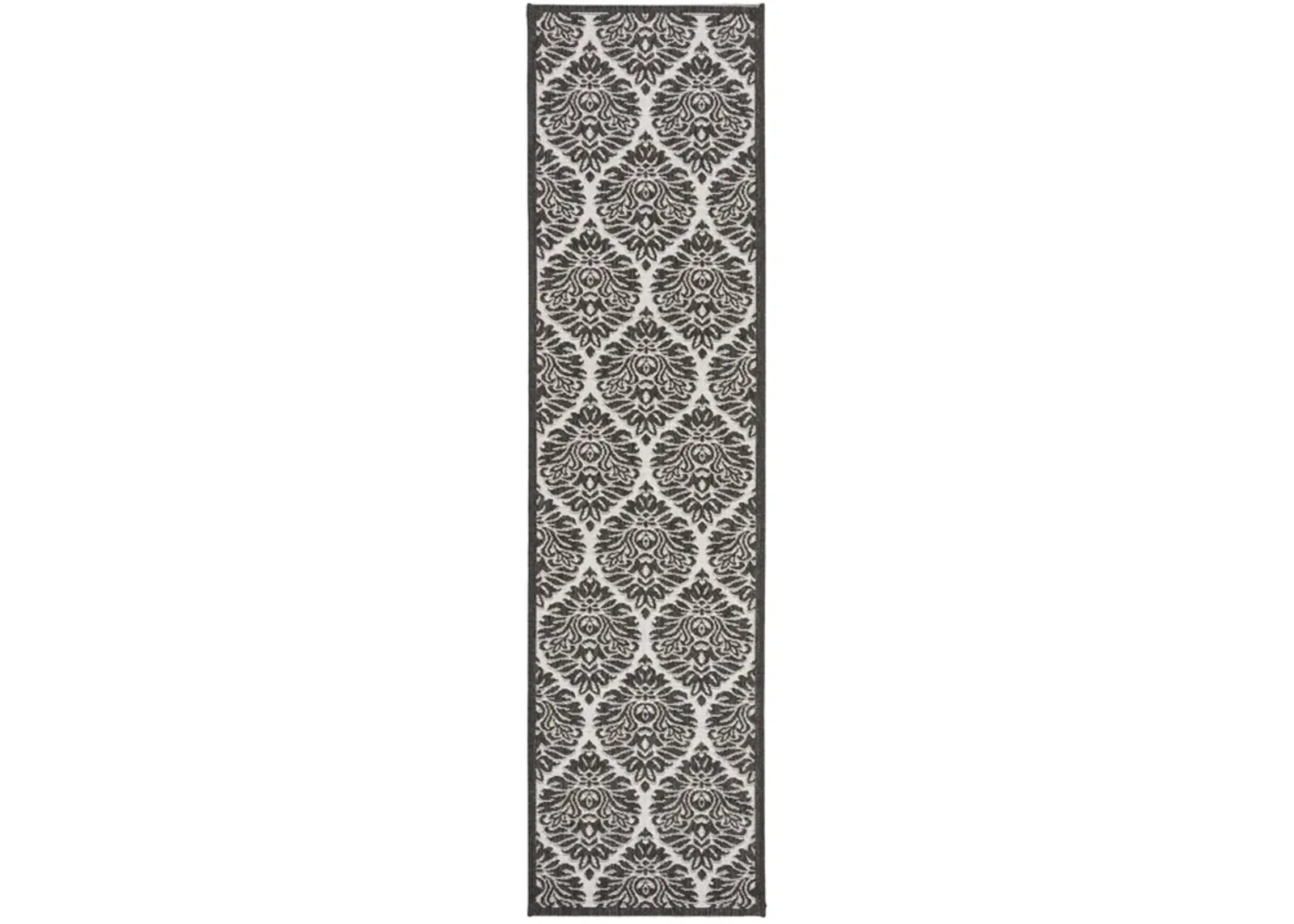 LINDEN 135 Collection LND135A-28 Light Grey / Charcoal 2'-2" X 8'