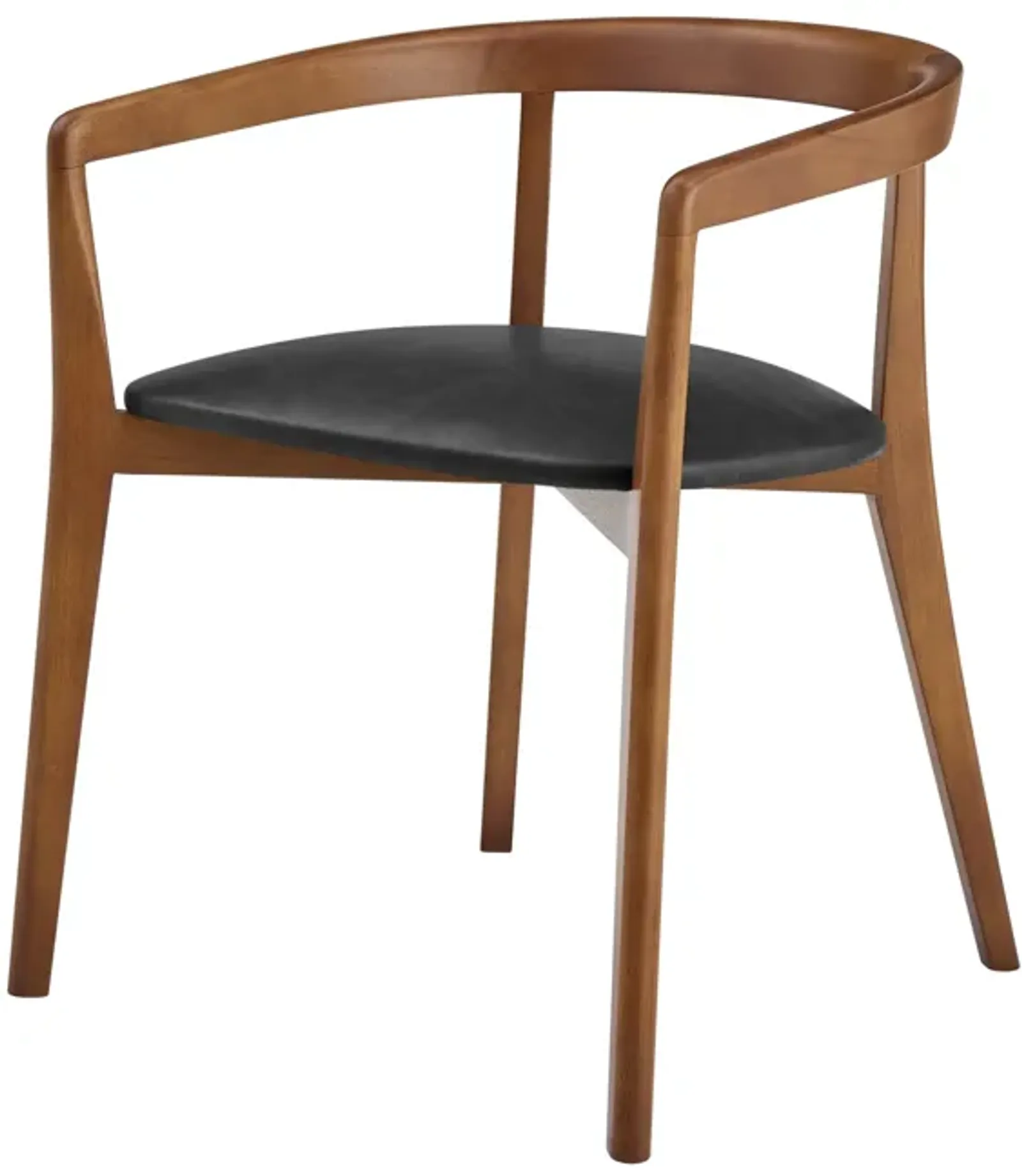 Amy PU Dining Side Arm Chair, Casa Black