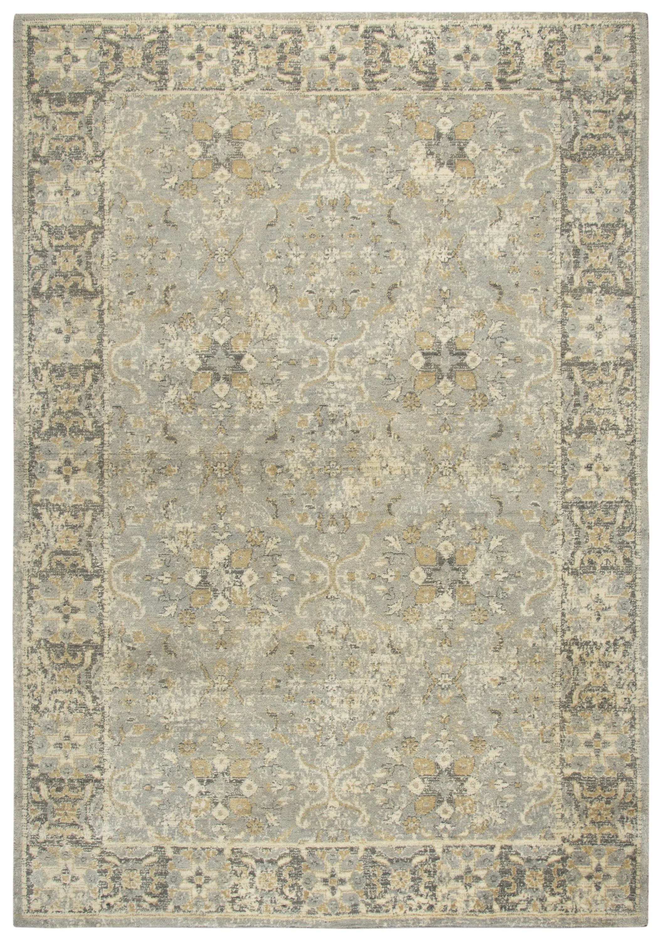 Gossamer Gray Persian/Classic 100% New Zealand Wool 3' x 5' Rectangle Rug