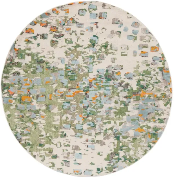 MONACO 225 SAGE  6'-7' x 6'-7' Round Round Rug