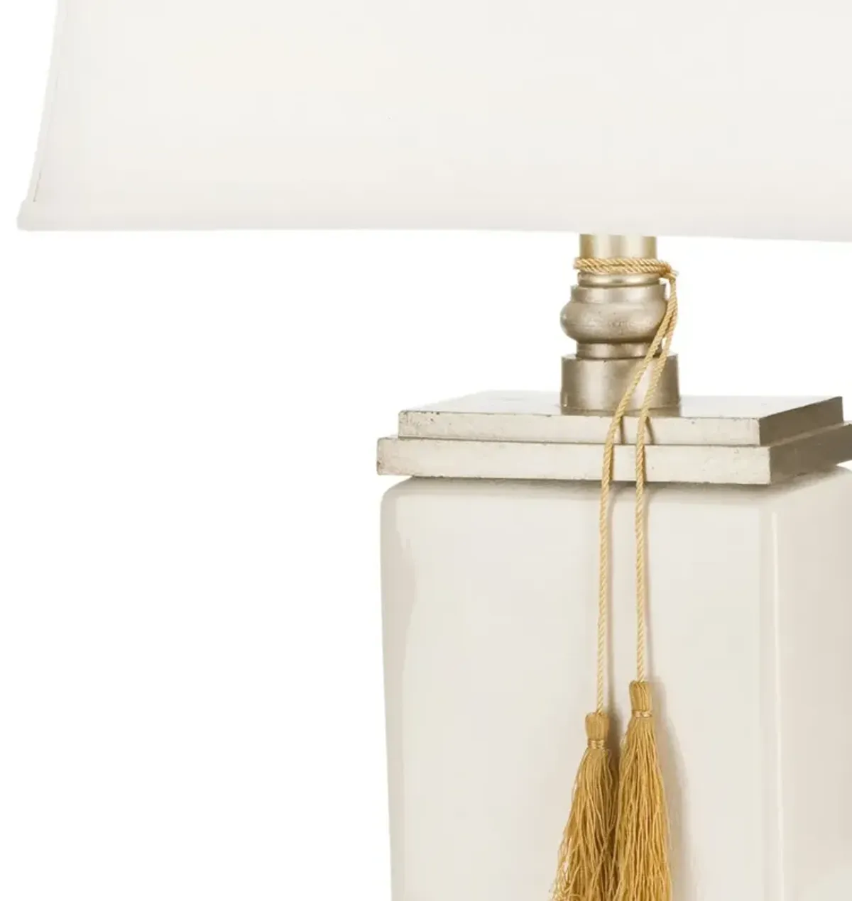 Amiliana Cream Glazed 32-Inch H Tassel Lamp