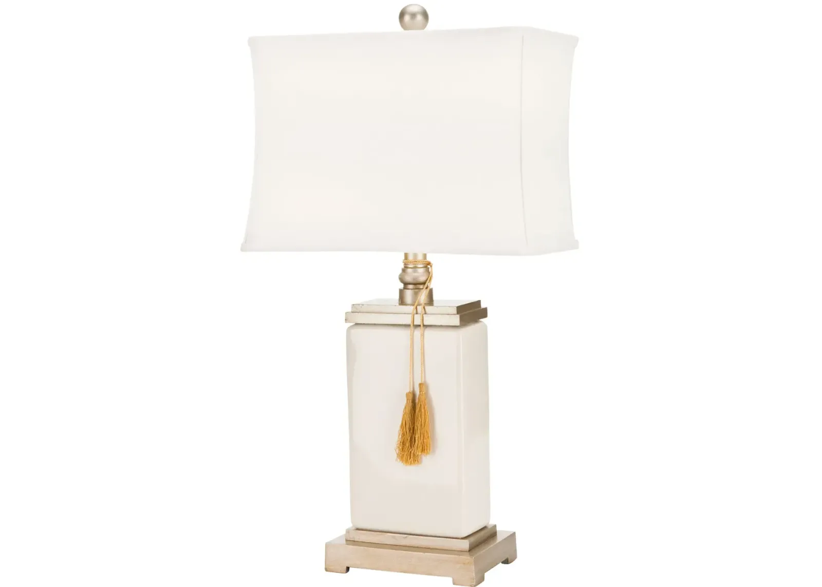 Amiliana Cream Glazed 32-Inch H Tassel Lamp