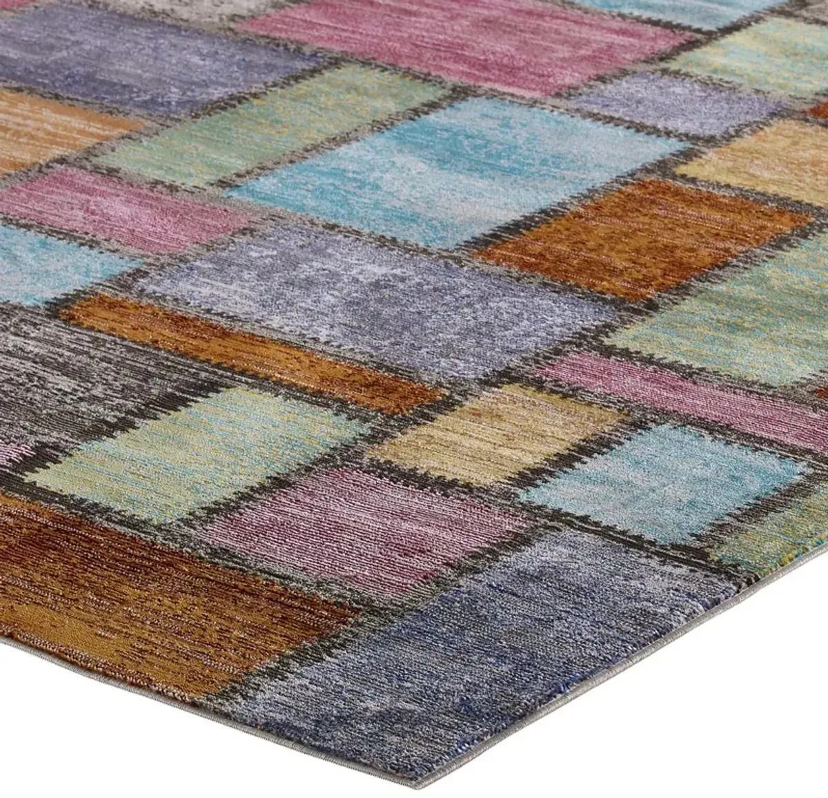 Success Nyssa Abstract Geometric Mosaic 4x6 Area Rug