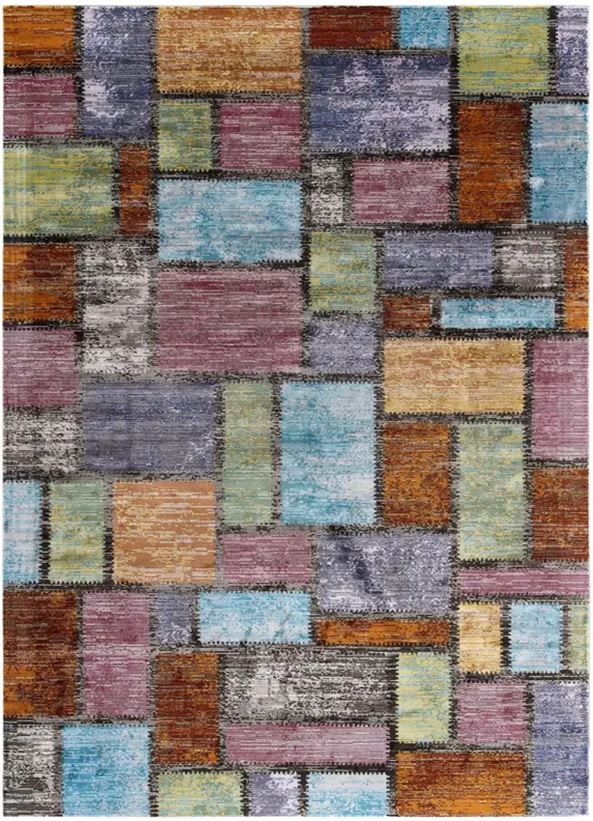 Success Nyssa Abstract Geometric Mosaic 4x6 Area Rug