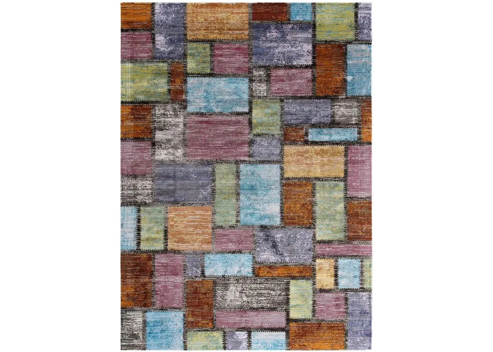 Success Nyssa Abstract Geometric Mosaic 4x6 Area Rug