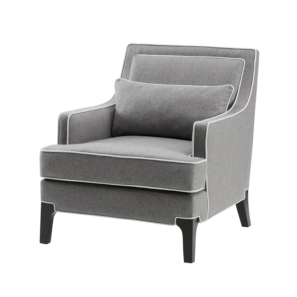 Madison Park Signature Collin Grey/Black Arm Chair