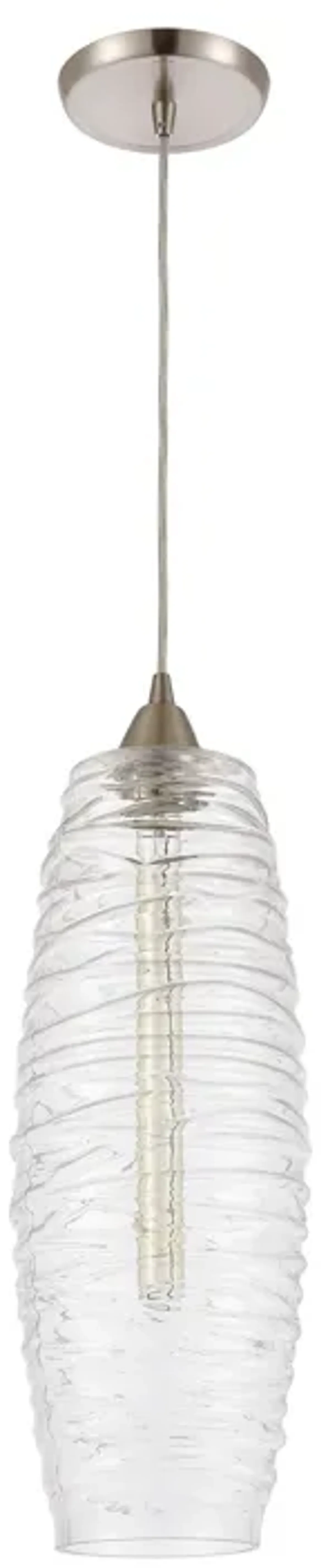 Liz 6" Wide 1-Light Mini Pendant - Satin Nickel