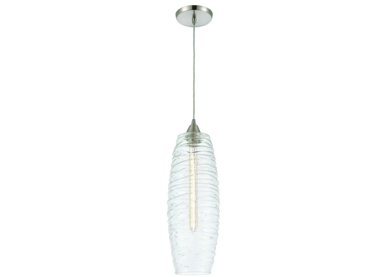 Liz 6" Wide 1-Light Mini Pendant - Satin Nickel