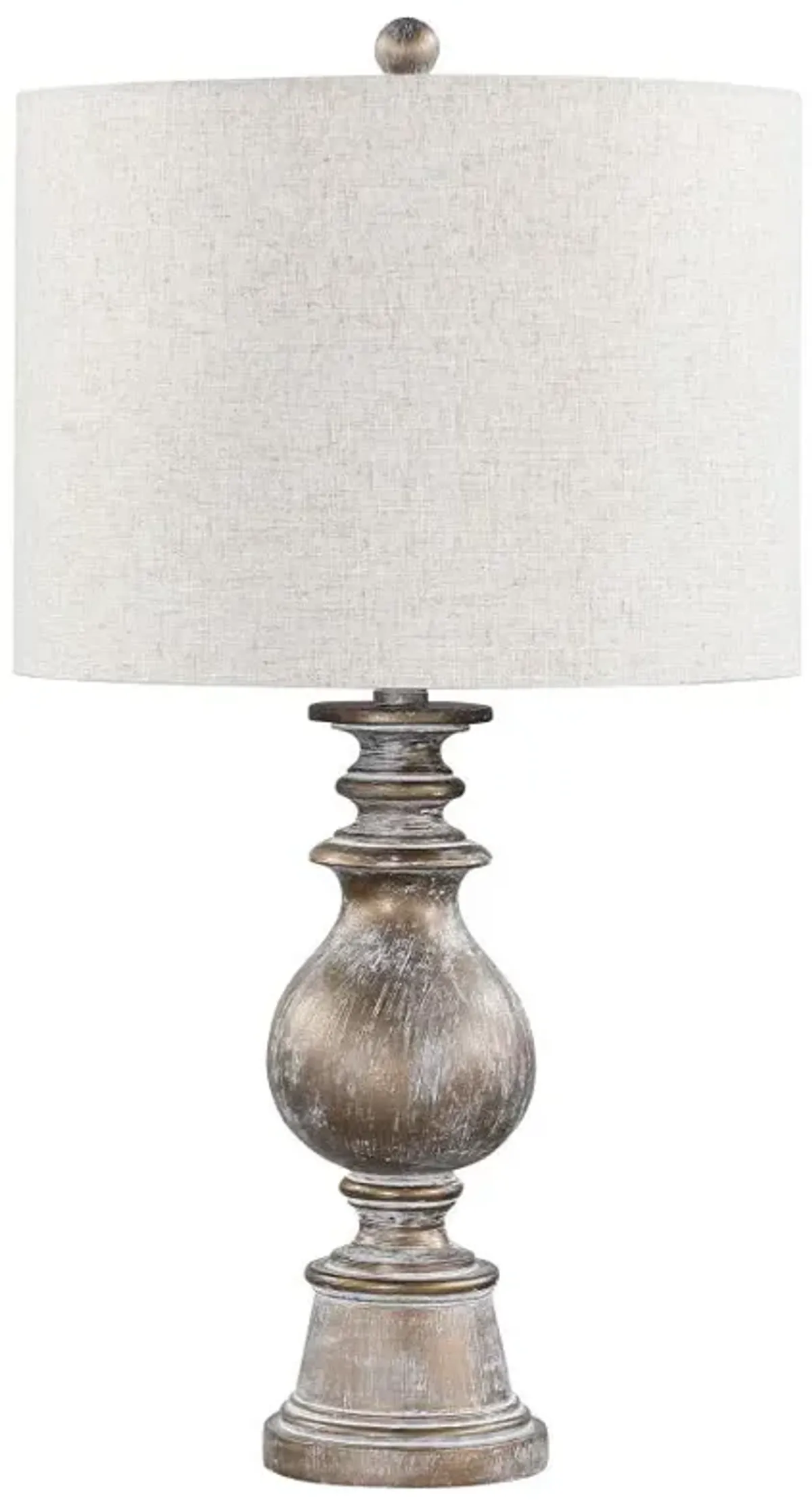 Brie Drum Shade Table Lamp Oatmeal and Antique Gold