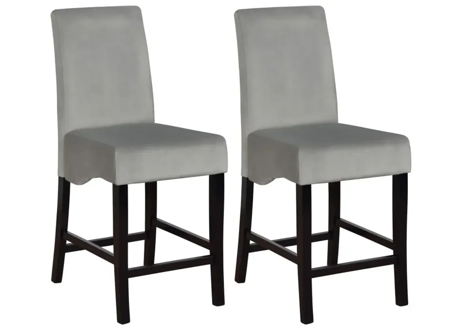 Stanton Upholstered Counter Height Chairs Grey and Black (Set of 2)