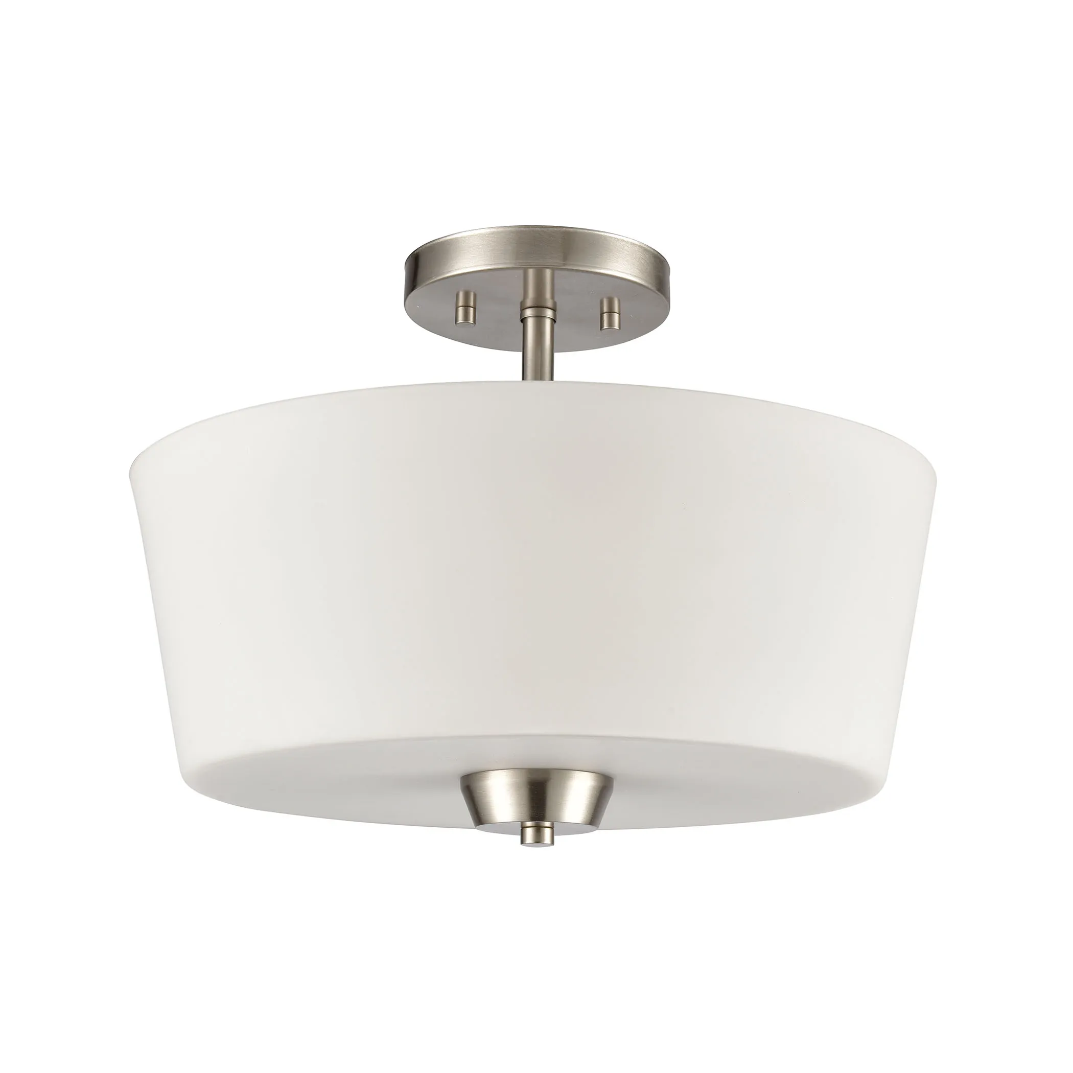 Winslow 15" Wide 3-Light Semi Flush Mount - Brushed Nickel