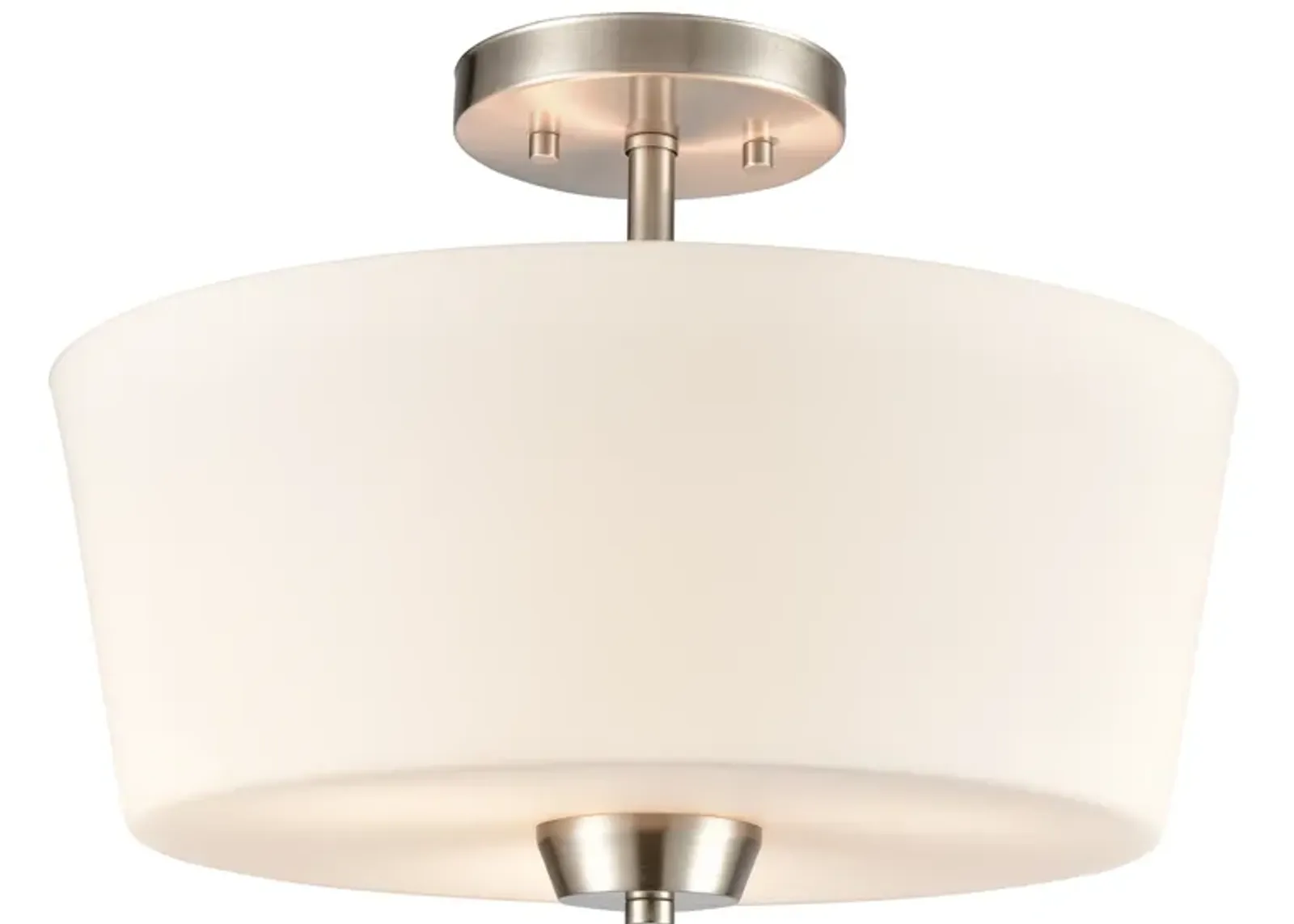 Winslow 15" Wide 3-Light Semi Flush Mount - Brushed Nickel