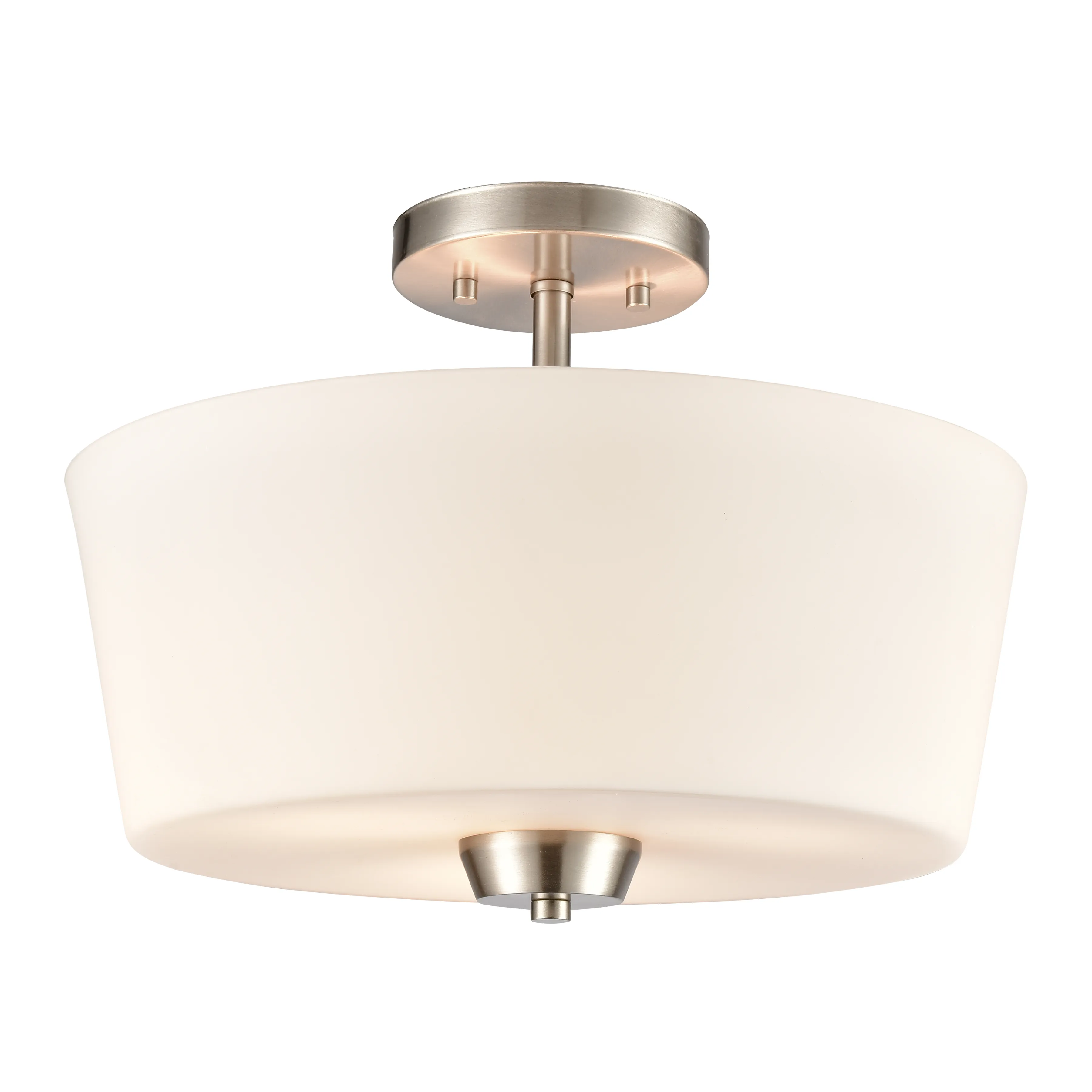 Winslow 15" Wide 3-Light Semi Flush Mount - Brushed Nickel