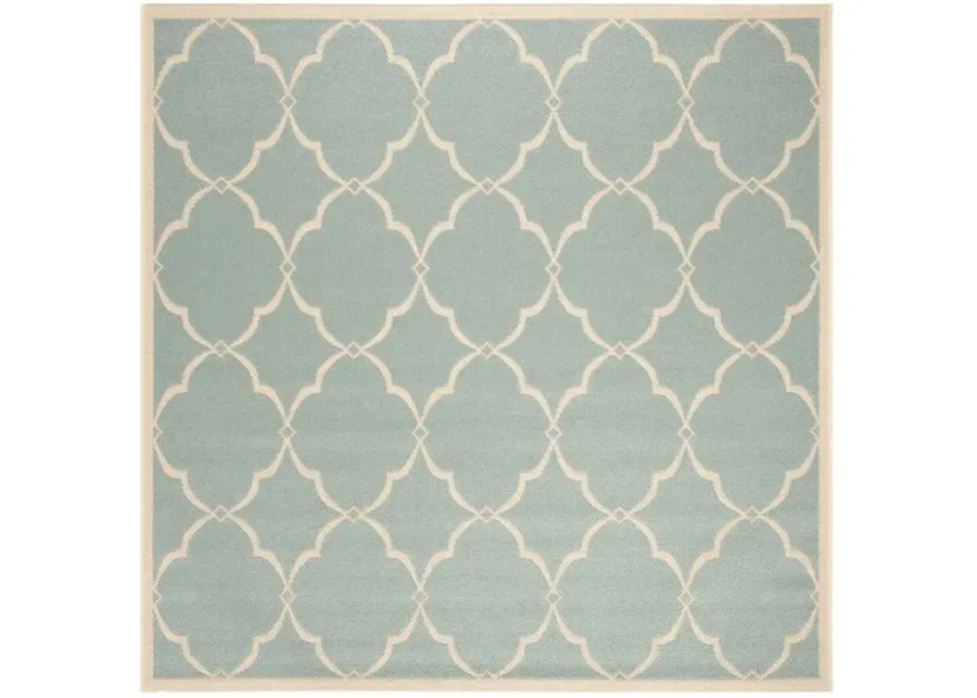 LINDEN 125 Collection LND125K-6SQ Aqua / Cream 6'-7" X 6'-7" Square