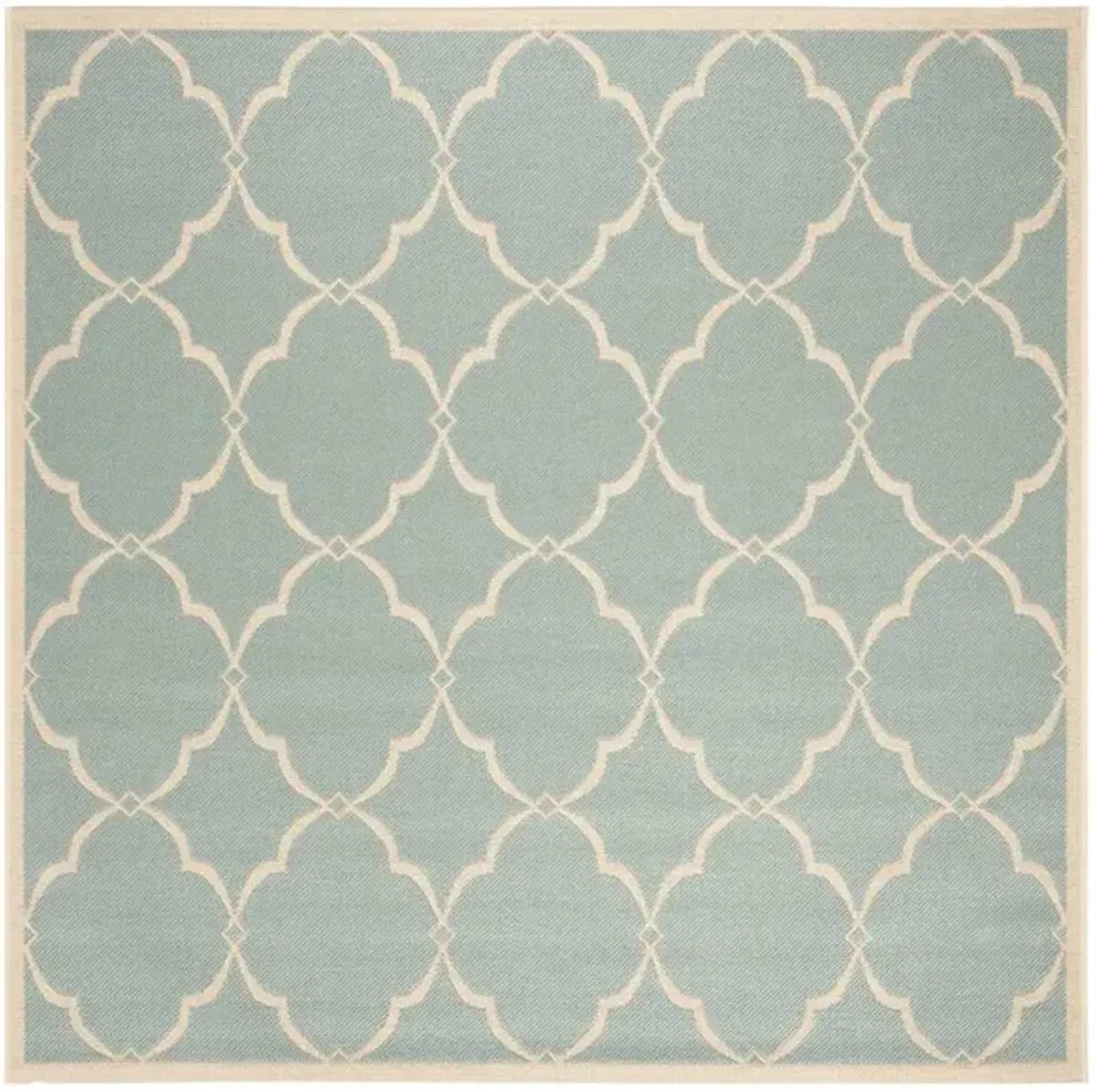 LINDEN 125 Collection LND125K-6SQ Aqua / Cream 6'-7" X 6'-7" Square