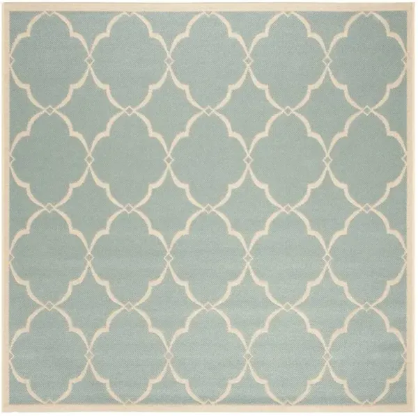 LINDEN 125 Collection LND125K-6SQ Aqua / Cream 6'-7" X 6'-7" Square