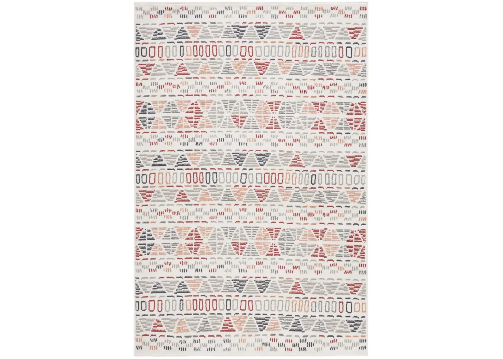 PYRAMID 217 IVORY GREY  5'-3' x 7'-8' Medium Rectangle Rug