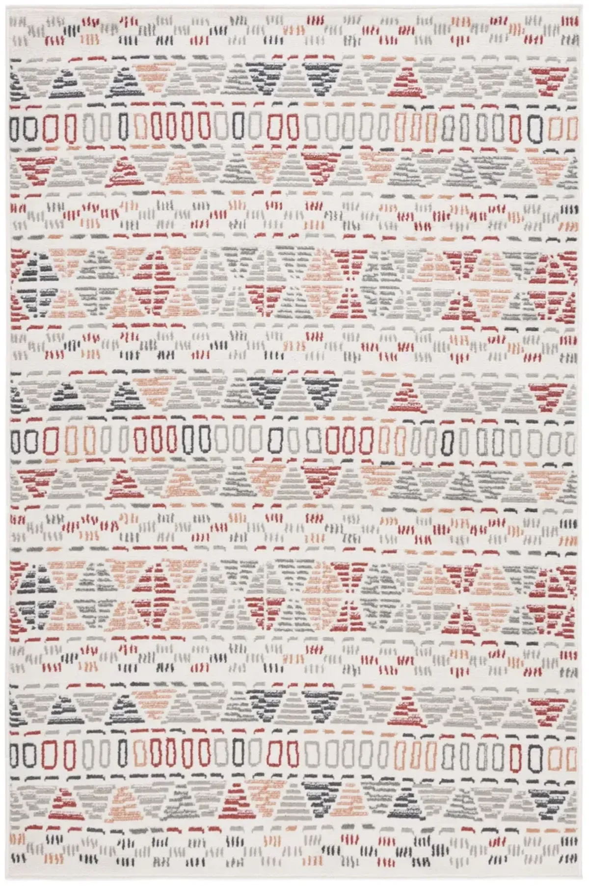 PYRAMID 217 IVORY GREY  5'-3' x 7'-8' Medium Rectangle Rug